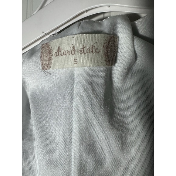 Altar'd State Dress Small S Blue White Floral Boho Festival Lace Trim Crochet - Picture 2 of 7